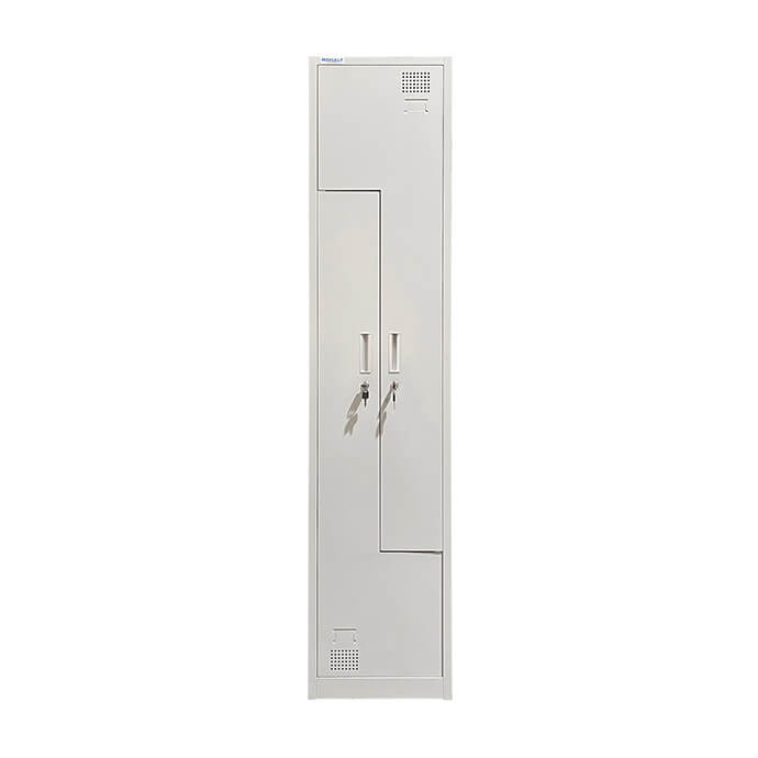 Metāla garderobes skapis ar L-durvīm, Rehalt Systems 1800 x 400 x 500, 2 durtinas 1