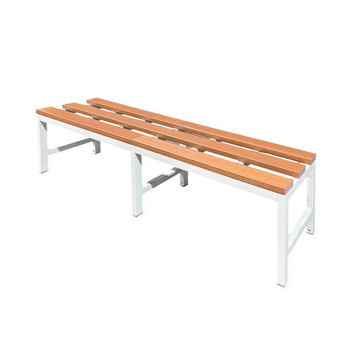 Metāla soliņš ģērbtuvei ar koka WPC dēlīšiem Rehalt Systems 150 x 36 x 43