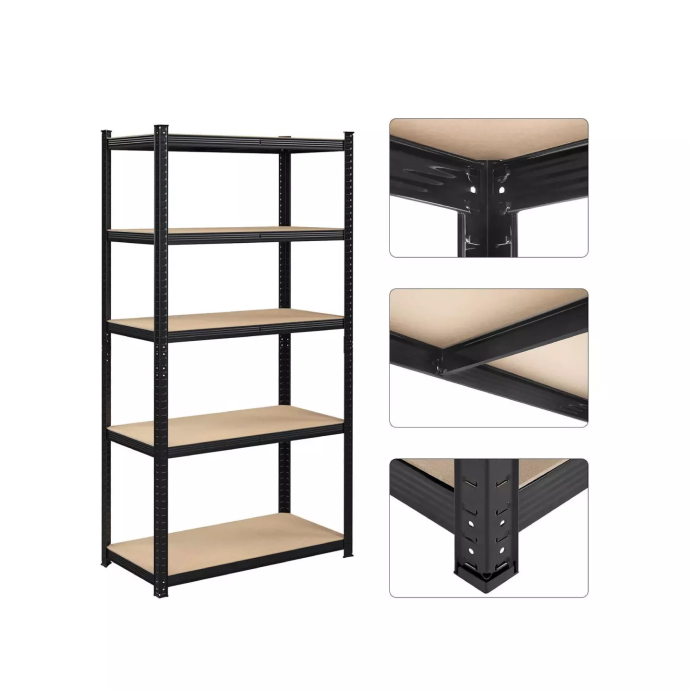 Noliktavas plaukts 180x90x40 PRO Melnā krāsā
