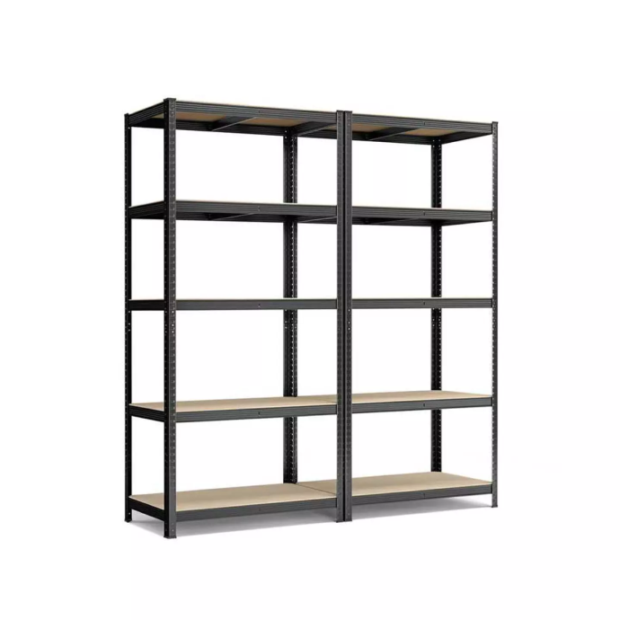 Noliktavas plaukts 180x90x40 PRO Melnā krāsā (5 gab.)
