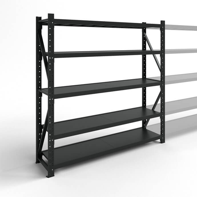 Metāla plaukti 2000x1500x400 ar 5 plauktu Rehalt Systems, bāzes sekcija 3