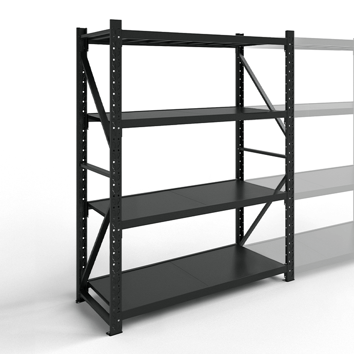 Metāla plaukti 2000x1200x500 ar 4 plauktu Rehalt Systems, bāzes sekcija 3