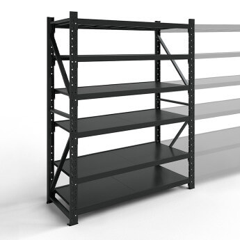 Metāla plaukti 2000x1200x500 ar 6 plauktu Rehalt Systems, bāzes sekcija 3