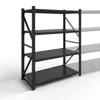 Metāla plaukti 2000x1200x600 ar 4 plauktu Rehalt Systems, bāzes sekcija 3