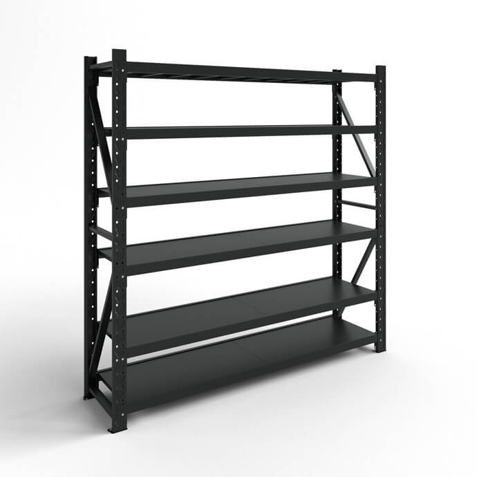 Metāla plaukti 2500x1500x400 ar 6 plauktu Rehalt Systems, bāzes sekcija 1