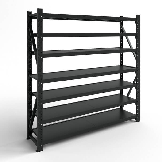 Metāla plaukti 2500x1500x400 ar 7 plauktu Rehalt Systems, bāzes sekcija 1