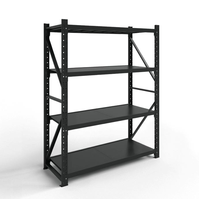 Metāla plaukti 2500x1200x500 ar 4 plauktu Rehalt Systems, bāzes sekcija 1