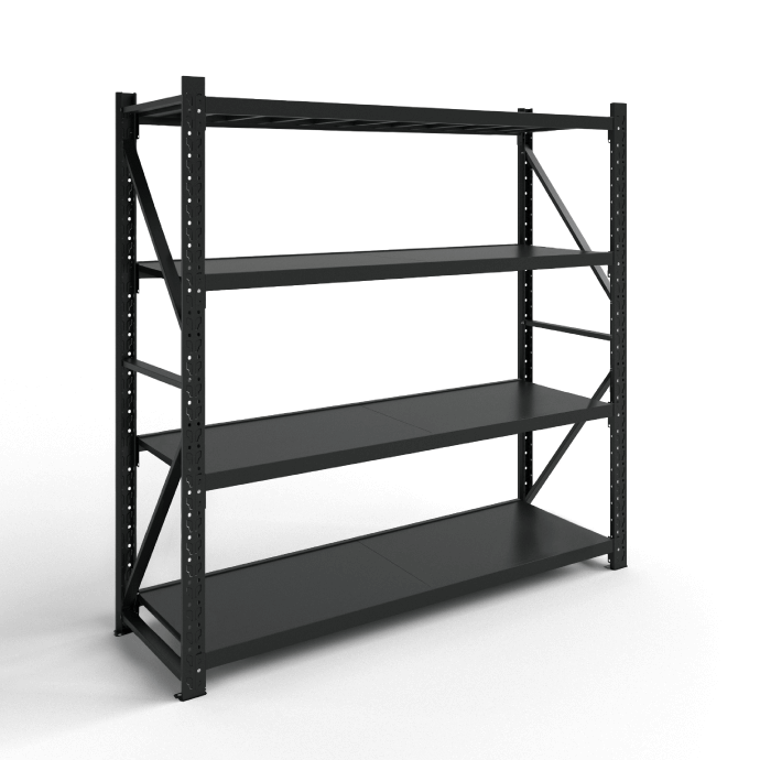 Metāla plaukti 2500x1500x500 ar 4 plauktu Rehalt Systems, bāzes sekcija 1