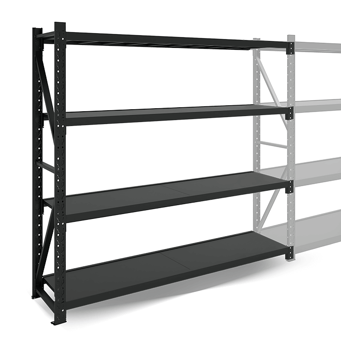 Metāla plaukti 2000x1500x400  ar 4 plauktu Rehalt Systems, papildu sekcija 3