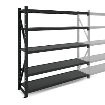 Metāla plaukti 2000x1500x400  ar 5 plauktu Rehalt Systems, papildu sekcija 3