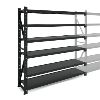Metāla plaukti 2000x1500x400  ar 6 plauktu Rehalt Systems, papildu sekcija 3