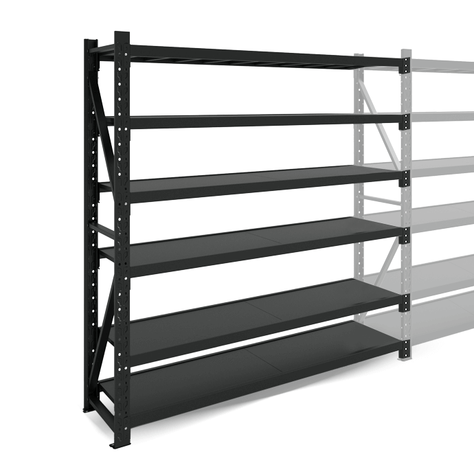 Metāla plaukti 2000x1500x400  ar 6 plauktu Rehalt Systems, papildu sekcija 3