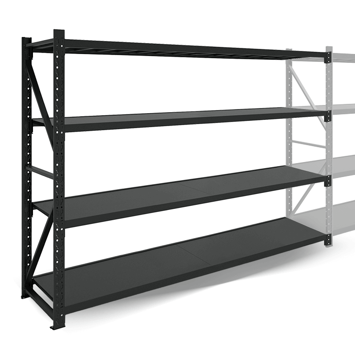 Metāla plaukti 2000x2000x500  ar 4 plauktu Rehalt Systems, papildu sekcija 3