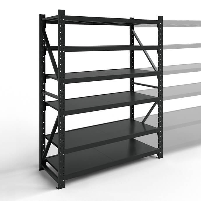 Metāla plaukti 2500x1200x500 ar 6 plauktu Rehalt Systems, bāzes sekcija 3