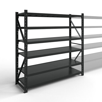 Metāla plaukti 2500x1500x500 ar 6 plauktu Rehalt Systems, bāzes sekcija 3