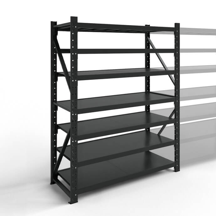 Metāla plaukti 2500x1200x500 ar 7 plauktu Rehalt Systems, bāzes sekcija 3