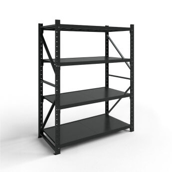 Metāla plaukti 2500x1200x600 ar 4 plauktu Rehalt Systems, bāzes sekcija 1