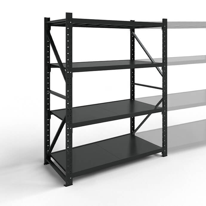 Metāla plaukti 2500x1200x600 ar 4 plauktu Rehalt Systems, bāzes sekcija 3