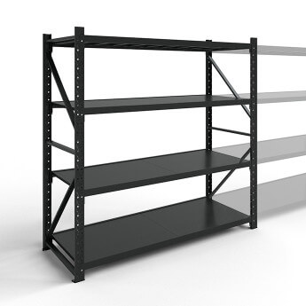 Metāla plaukti 2500x1500x600 ar 4 plauktu Rehalt Systems, bāzes sekcija 3