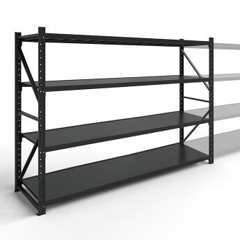 Metāla plaukti 2500x2000x600 ar 4 plauktu Rehalt Systems, bāzes sekcija 3