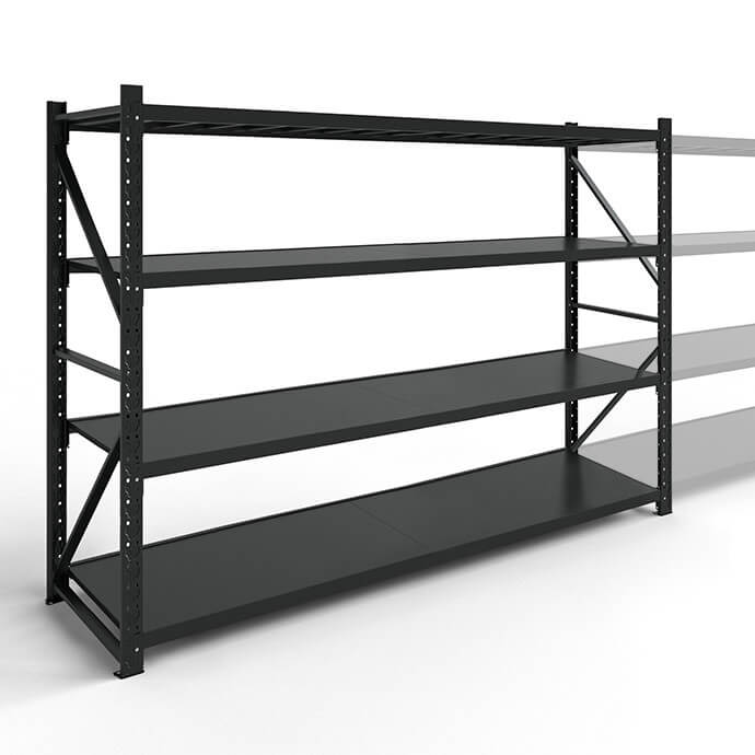 Metāla plaukti 2500x2000x600 ar 4 plauktu Rehalt Systems, bāzes sekcija 3