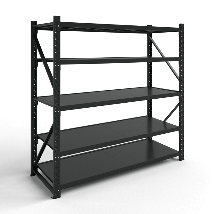 Metāla plaukti 2500x1500x600 ar 5 plauktu Rehalt Systems, bāzes sekcija 1