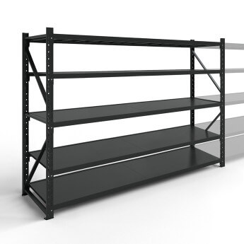 Metāla plaukti 2500x2000x600 ar 5 plauktu Rehalt Systems, bāzes sekcija 3