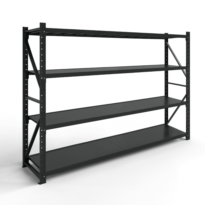 Metāla plaukti 3000x2000x500 ar 4 plauktu Rehalt Systems, bāzes sekcija 1