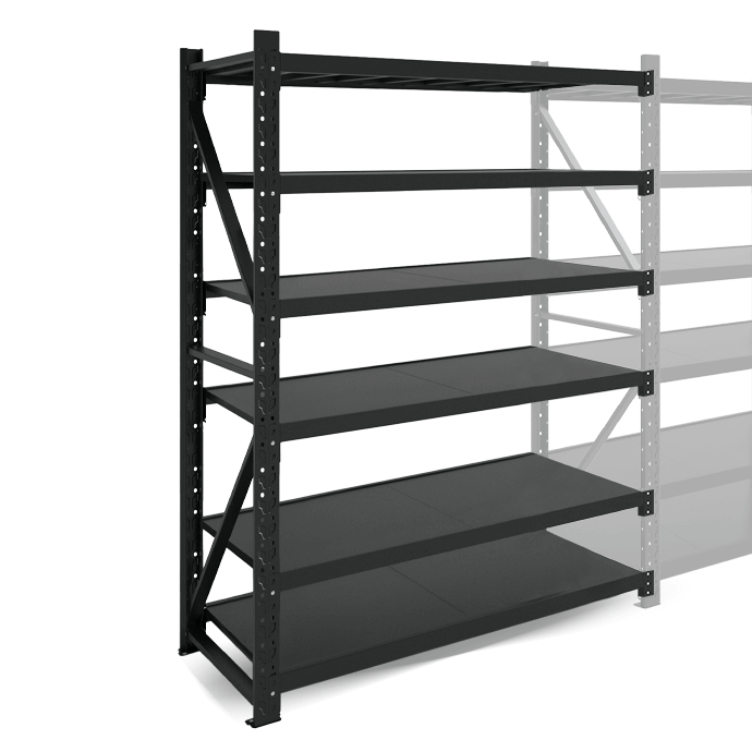 Metāla plaukti 2000x1200x500  ar 6 plauktu Rehalt Systems, papildu sekcija 3