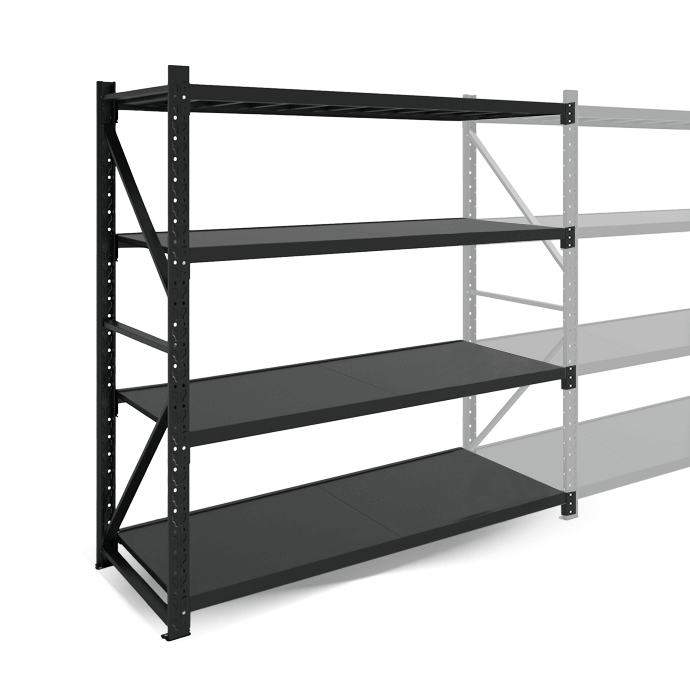 Metāla plaukti 2000x1500x600  ar 4 plauktu Rehalt Systems, papildu sekcija 3