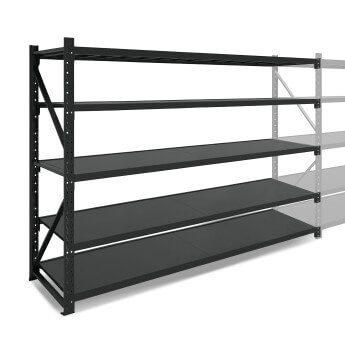 Metāla plaukti 2000x2000x600  ar 5 plauktu Rehalt Systems, papildu sekcija 3