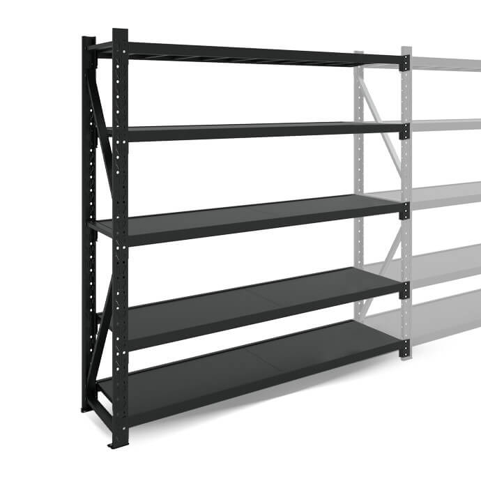 Metāla plaukti 2500x1500x400  ar 5 plauktu Rehalt Systems, papildu sekcija 3
