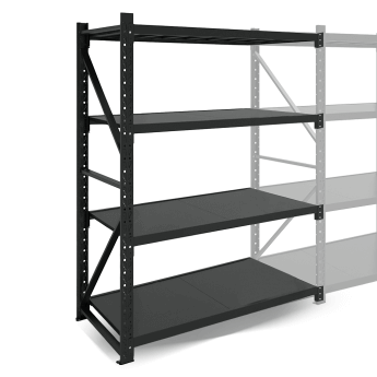 Metāla plaukti 2500x1200x600  ar 4 plauktu Rehalt Systems, papildu sekcija 3
