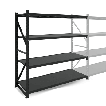 Metāla plaukti 2500x1500x600  ar 4 plauktu Rehalt Systems, papildu sekcija 3