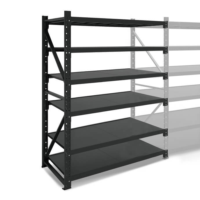 Metāla plaukti 2500x1200x600  ar 6 plauktu Rehalt Systems, papildu sekcija 3