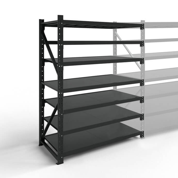 Metāla plaukti 2500x1200x600  ar 7 plauktu Rehalt Systems, papildu sekcija 3