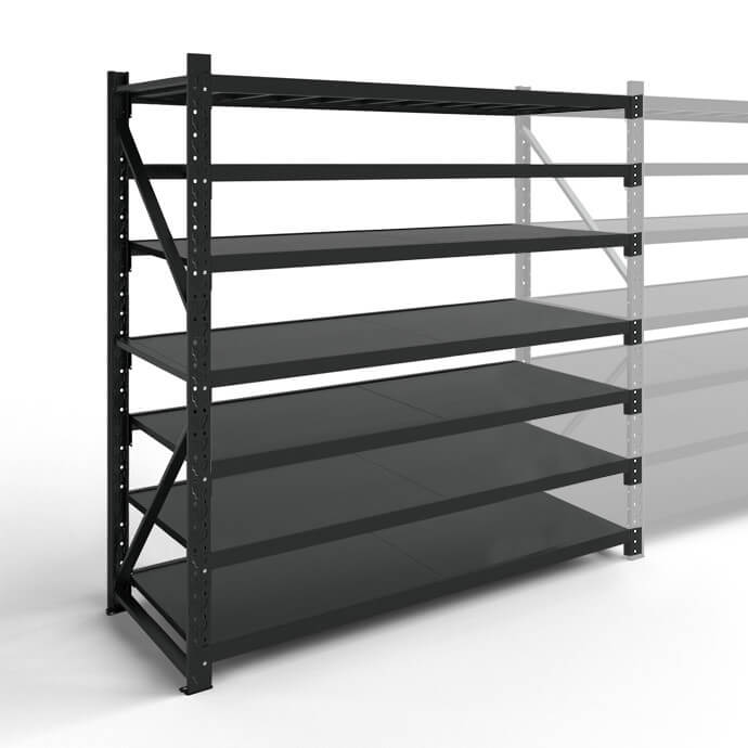 Metāla plaukti 2500x1500x600  ar 7 plauktu Rehalt Systems, papildu sekcija 3