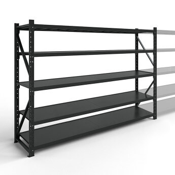 Metāla plaukti 3000x2000x500 ar 5 plauktu Rehalt Systems, bāzes sekcija 3