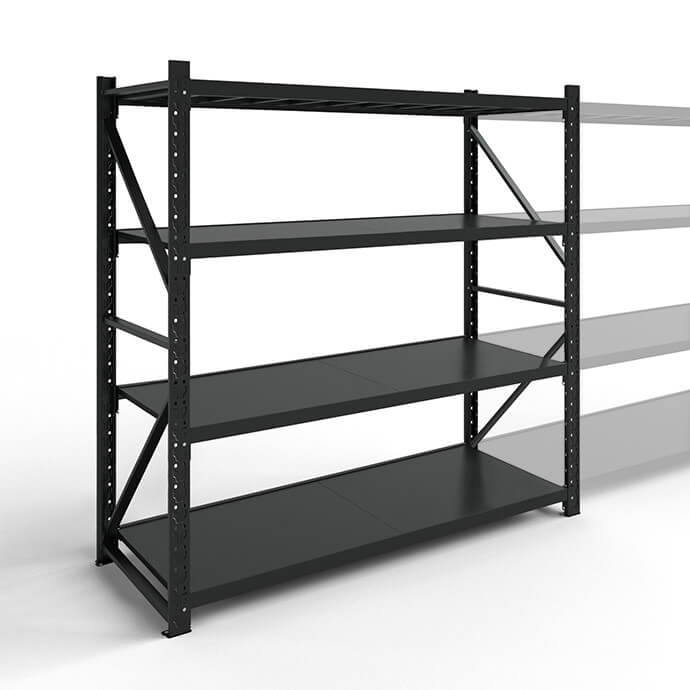 Metāla plaukti 3000x1500x600 ar 4 plauktu Rehalt Systems, bāzes sekcija 3