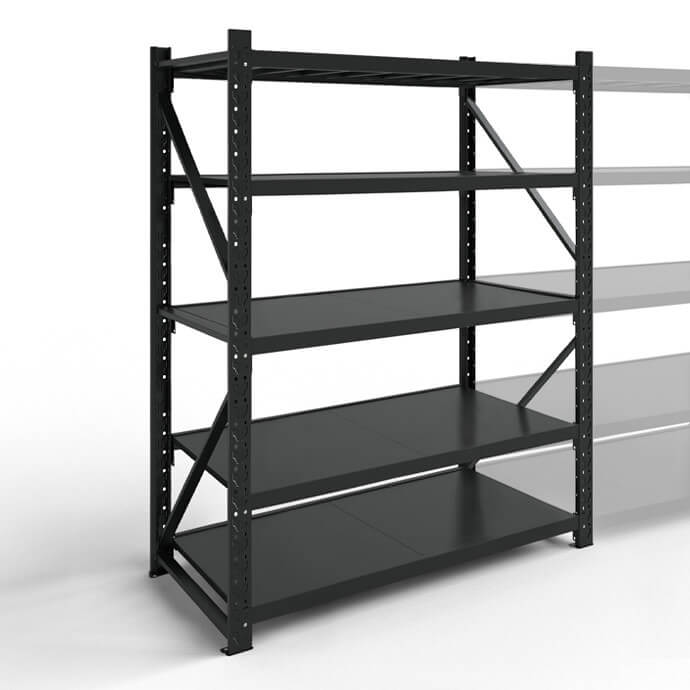 Metāla plaukti 3000x1200x600 ar 5 plauktu Rehalt Systems, bāzes sekcija 3