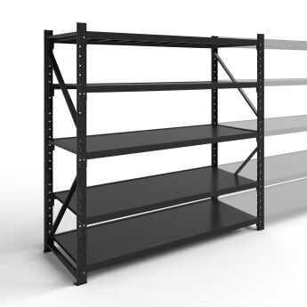 Metāla plaukti 3000x1500x600 ar 5 plauktu Rehalt Systems, bāzes sekcija 3