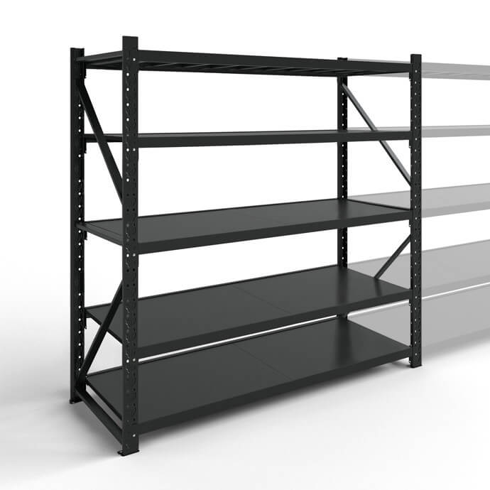 Metāla plaukti 3000x1500x600 ar 5 plauktu Rehalt Systems, bāzes sekcija 3