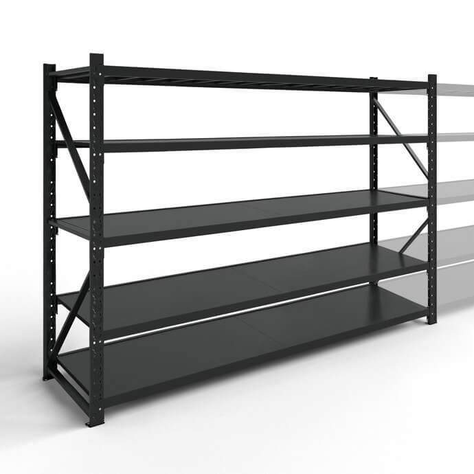 Metāla plaukti 3000x2000x600 ar 5 plauktu Rehalt Systems, bāzes sekcija 3