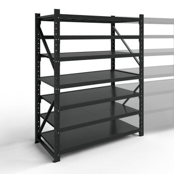 Metāla plaukti 3000x1200x600 ar 7 plauktu Rehalt Systems, bāzes sekcija 3