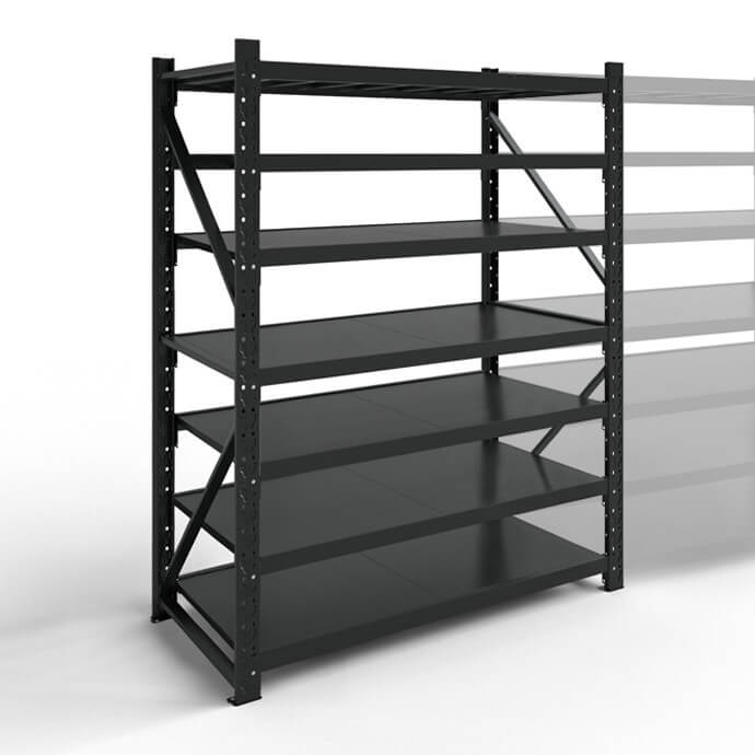 Metāla plaukti 3000x1200x600 ar 7 plauktu Rehalt Systems, bāzes sekcija 3