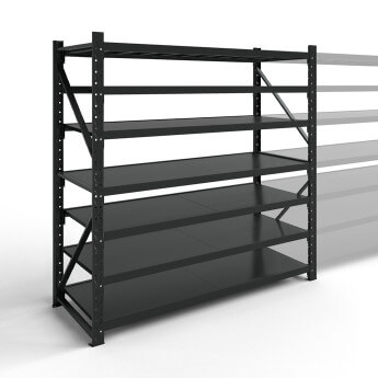 Metāla plaukti 3000x1500x600 ar 7 plauktu Rehalt Systems, bāzes sekcija 3