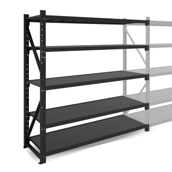 Metāla plaukti 3000x1500x500  ar 5 plauktu Rehalt Systems, papildu sekcija 3