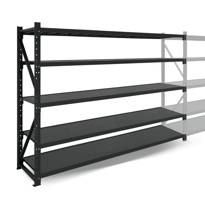 Metāla plaukti 3000x2000x500  ar 5 plauktu Rehalt Systems, papildu sekcija 3