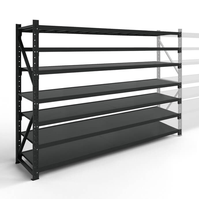 Metāla plaukti 3000x2000x500  ar 7 plauktu Rehalt Systems, papildu sekcija 3