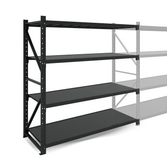 Metāla plaukti 3000x1500x600  ar 4 plauktu Rehalt Systems, papildu sekcija 3